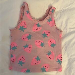 H&M Girls 3/4T Tank with Strawberry Print